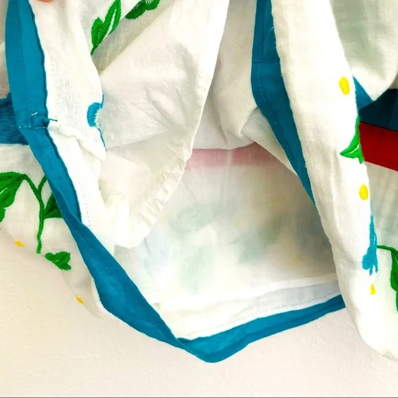 NEW ANTHROPOLOGY NEW Cotton Blouse Seen Worn Kept Embroidered Tunic Bohemian - Picture 3 of 13